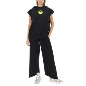 BARROW Sleeveless Hoodie with Graphic Women BLACK Sweaters & Knitwear